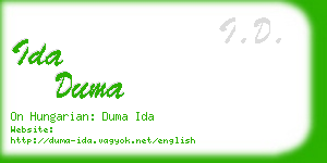 ida duma business card